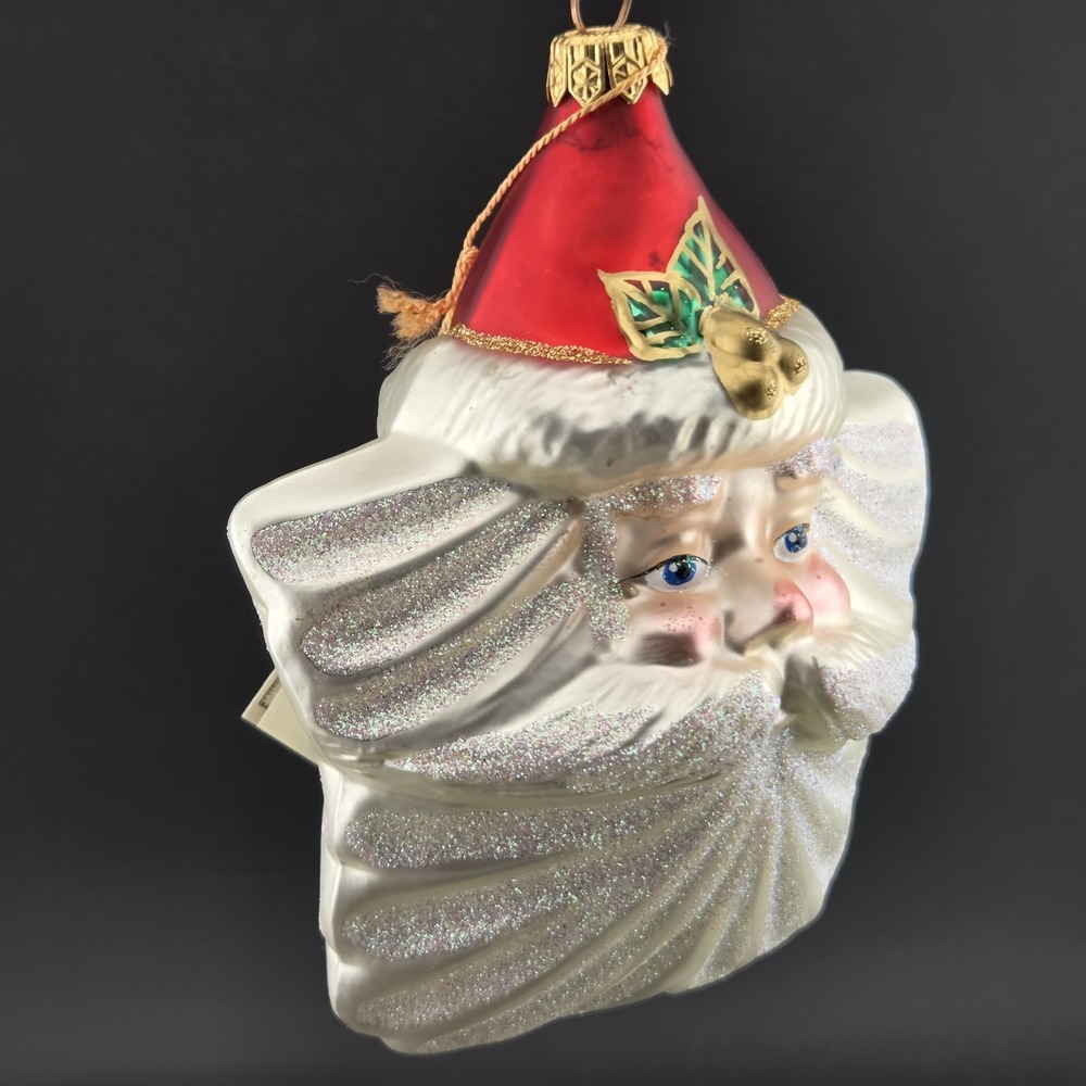 Kurt S. Adler Polonaise Sparkling Star Santa Hand Blown Christmas Ornament - Picture 3 of 8